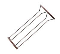 Abcsea 1 Pezzo Bronzo Porta Bicchiere da Vino Sotto Mobile, Porta Bicchieri da Piede Appeso Supporto per Bicchiere da Vino, Porta Bicchieri da Vino, Stemware Rack, 50 cm 2 Righe
