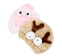 Abcsea 2 Pezzi Asciugamano Capelli Turbante, Asciugamano da Bagno per Capellii, Turbanti Asciugacapelli, Asciugamano per Asciugare I Capelli, Alci e Grandi Labbra Rosa