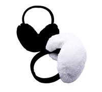 Abcsea 2 pezzi paraorecchie invernali donna, paraorecchie uomo, paraorecchie caldi invernali, Paraorecchie da donna, Earmuffs Invernali, bianco e nero