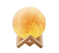 Abcsea 3d Night Light Moon Lamp, Colore Lampada Luna 3D Confortevole, Romantico Lampada Luna LED, 12 cm 7 Colori