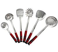 Abcsea 6 Pezzi Set di Utensili da Cucina, Utensili da Cucina Acciaio Inox, Cucchiai da Cucina, Spatola da Cucina