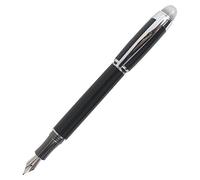 Abcsea Elegante Cappello A Cristallo Classico Elegante Classico Della Penna Stilografica, Cappuccio A Vite - nero