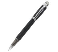 Abcsea Elegante Cappello Di Cristallo Classico Della Penna Del Rollerball, Cappuccio A Vite - nero