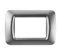 Placca top Gewiss system titanio metallizzata 3 posti GW22603
