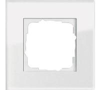 Abdeckrahmen fr Kombinationensenkrecht und waagerecht 1fach Esprit Glas wei bruchsicher NEW