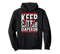 ABDL Tee Keep Calm And Diaper On Maglietta per Pannolini DDLG Felpa con Cappuccio