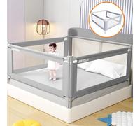 Abdtech Sponda di protezione per letto per bambini piccoli, 3 lati, di sicurezza, con grande forma a S rinforzata, per bambini piccoli, per letto king size, confezione da 3, 199,9 x 199,9 x 190 cm