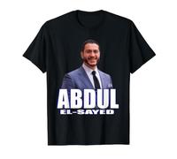 Abdul El-Sayed Maglietta con Stampa Grafica Economica, Uomo, Nero, XL