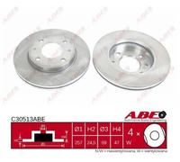 Disco freno ABE C30513ABE anteriore, ventilato, 1 Pezzo
