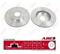 ABE C34036ABE Disco freno per AUDI,HONDA