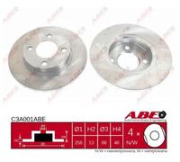 ABE Disco freno C3A001ABE anteriore pieno Ø256 mm per Audi 100 C2