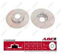 Disco freno ABE C3A005ABE anteriore, pieno, 1 Pezzo