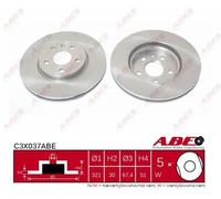 Disco freno ABE C3X037ABE anteriore, ventilato, 1 Pezzo