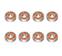 ABEC-9 Precision 608RS ILQ-11 Cuscinetti per pattini a rotelle, confezione da 8, per velocità di rollio costante e controllo reattivo delle ruote (arancione)