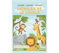 Abecedario de Amimales de la jungla - libro para colorear y aprender - De 2 a 5 años