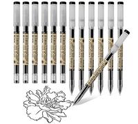 ABEIER Penna a sfera extra fine da 0,35 mm con inchiostro gel nero per scrittura, cancelleria per ufficio e scuola (12 pezzi)