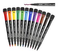 ABEIER Pennarelli per Lavagna Bianca,12 pezzi Pennarelli magnetici cancellabili a secco, con punta fine e basso odore, per studenti e insegnanti, per lavori in aula su lavagna bianca e calendario