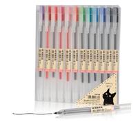 ABEIER Penne Gel Colorate Set,0,5mm 12 Ricariche per Adulti per Colorare Libri da Disegno, Graffitti, Libri da schizzi, Diario Decorazione