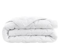 Abeil 15000000648 - Trapunta singola con protezione antiacaro e antibatterica, in poliestere, Trapunta singolatura a stella, 200 x 140 x 4 cm, bianco