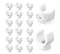 Abeillo 20 fascette stringitubo da 20 mm, in plastica, gancio a U, per tubo dell'acqua, PEX, morsetti per tubo d'acciaio, per tubo d'isoro, colore bianco