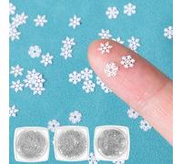 Abeillo 300 mini fiocchi di neve di Natale, piccoli fiocchi di neve, decorazioni per albero di Natale, scrapbook fai da te, decorazioni per feste invernali