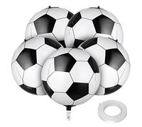 Abeillo 5 pezzi 55,8 cm/22 pollici calcio palloncini deco, foglio di alluminio calcio elio palloncini decorazione, per il calcio palloncino compleanno deco bambini compleanno decorazione ragazzo