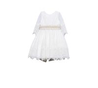 ABEL & Lula Abito Tulle Ricamato guipur per Bambine e Ragazze Panna 10 Anni (140cm)