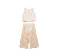 Abel & Lula Completo top e pantalone Beige champagne 10 anni