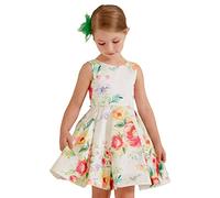 Abel & Lula Vestito Mikado Stampato per Bambine e Ragazze Fragola 12 Anni (152cm)