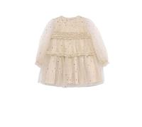 Abel & Lula Vestito Tulle Stelle per Bambine e Ragazze Grano 7 Anni (122cm)