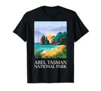 ABEL Tasman National Park Nuova Zelanda Vintage Retro Design Maglietta