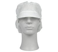 ABENA Cappelli da Chef Bianchi USA e Getta | Confezione da 100 Grandi reti per Capelli per Catering | Reti per Capelli per Donne e Uomini | Reti per Capelli USA e Getta per Coprire i Capelli in