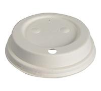 ABENA Gastro - Coperchi monouso compostabili in bagassa, 50 pezzi, colore: bianco