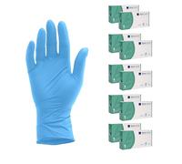 ABENA Guanti monouso in nitrile, 1000 pezzi (10 x 100 confezioni), taglia S, per alimenti, resistenti agli strappi, senza lattice, senza polvere, guanti igienici utilizzabili per lavori di pulizia,