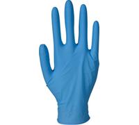 ABENA Guanti usa e getta in nitrile blu, confezione da 100 guanti grandi in nitrile, in plastica e usa e getta, adatti per l'uso come guanti chirurgici, pulizia, dettagli auto, cucina e altro ancora