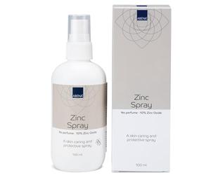 ABENA spray di zinco, 100 ml. | 10% ossido di zinco | Senza profumo | Delicata sulla pelle e dermatologicamente testato | Dosaggio facile | Assorbe rapidamente | Protezione a lunga durata