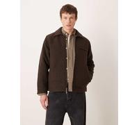 Abercrombie & Fitch - Cappotto taglio medio marrone in misto lana S