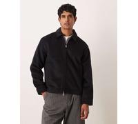 Abercrombie & Fitch - Giacca corta in jacquard misto lana nera-Nero XL