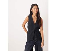 Abercrombie & Fitch - Gilet nero con scollo profondo L