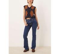 Abercrombie & Fitch - Jeans bootcut a vita medio alta indaco-Blu navy W24