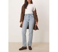 Abercrombie & Fitch - Jeans dritti anni '90 a vita molto alta lavaggio blu chiaro W30