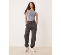 Abercrombie & Fitch - Joggers stretti alla caviglia a vita alta antracite-Grigio XL