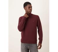 Abercrombie & Fitch - Maglione rosso con icona del logo e zip corta L