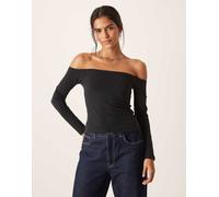 Abercrombie & Fitch - Top modellante nero con spalle scoperte 2XS