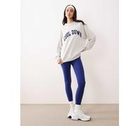 Abercrombie & Fitch - YPB - Felpa grigia in spugna con collo a lupetto e grafica-Grigio M