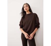 Abercrombie & Fitch - YPB - Felpa marrone oversize in spugna con collo a lupetto S