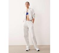 Abercrombie & Fitch - YPB - Joggers dritti in pile grigi a vita alta in coordinato-Grigio XL