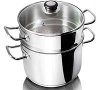 Abert Daily Plus, set 3 pezzi pentola ø 24, vaporiera, couscoussiera, acciaio ad