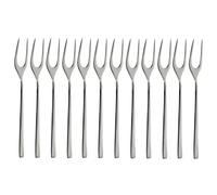 Abert Ergo, set 12 forchette da carne a 2 punte, in acciaio inox 18/10