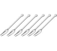 Abert Riflesso, set 12 forchette da antipasto 2 punte in acciaio